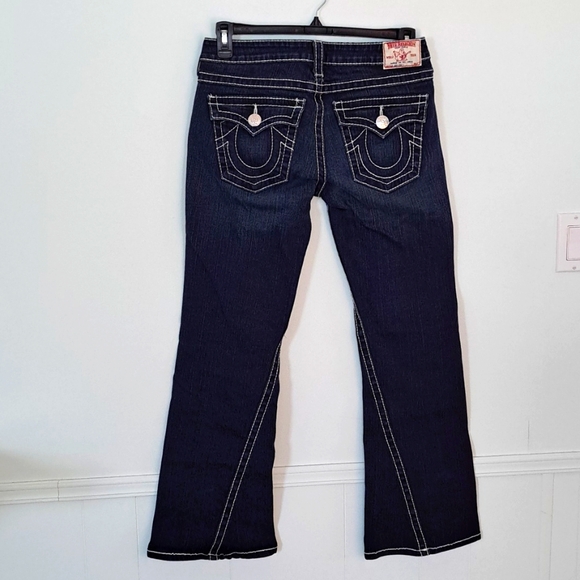 TRUE RELIGION Flare leg blue denim jeans, Size 30 - Picture 2 of 5